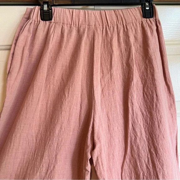 GOOD LUCK GEM Linen high waisted wide leg trouser pants women’s size medium - Picture 6 of 13